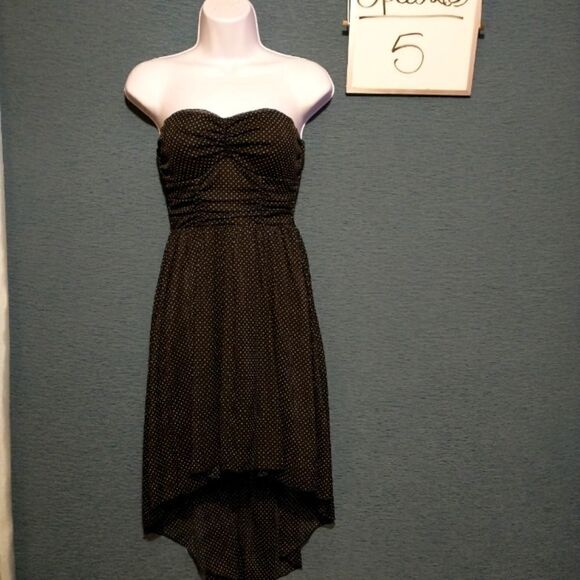 Speechless strapless high low  polka dot dress 5 - Picture 1 of 8